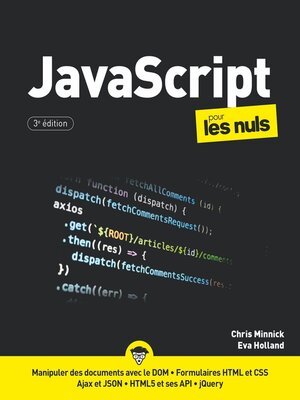 cover image of JavaScript pour les Nuls, grand format, 3e éd